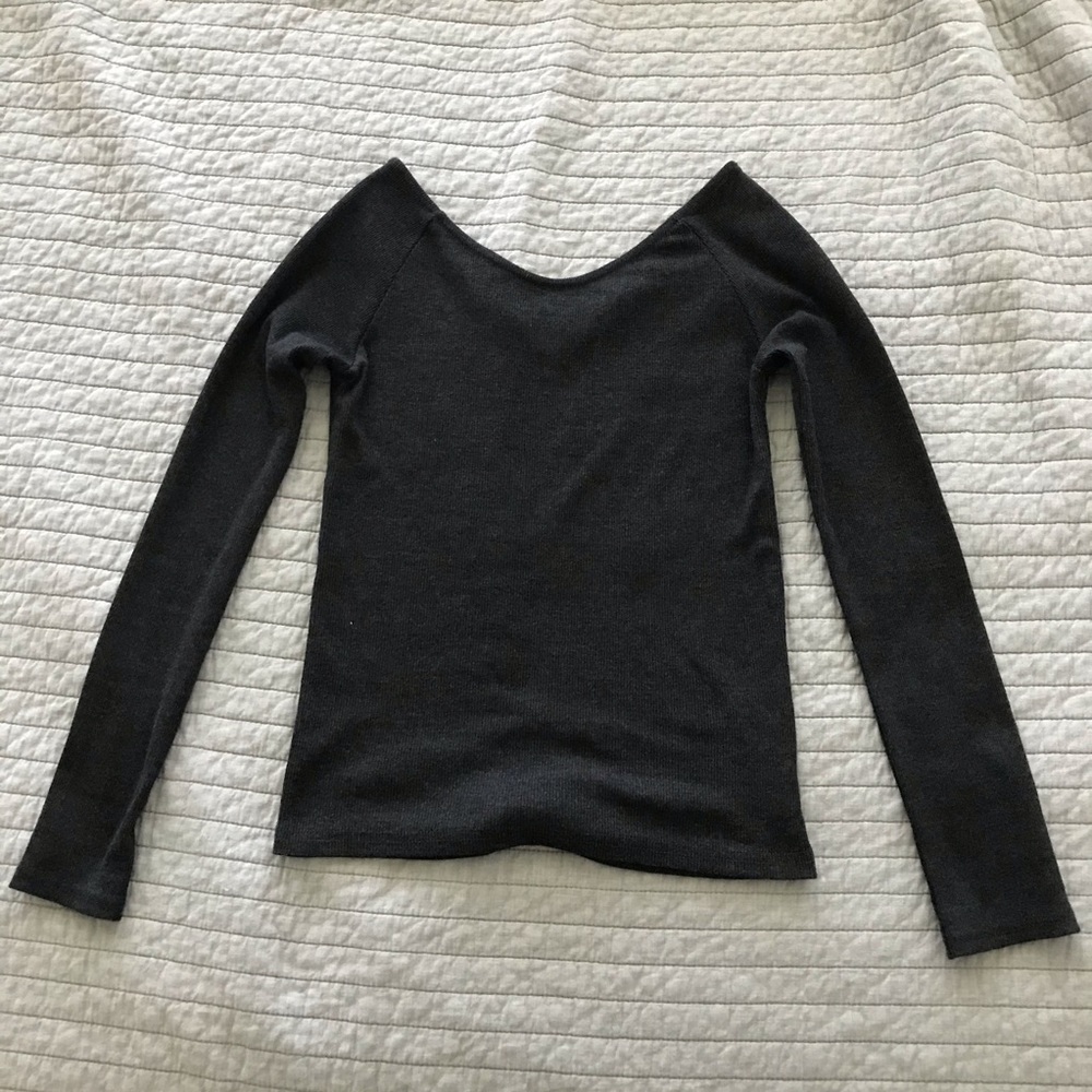 Zara grey long sleeve top